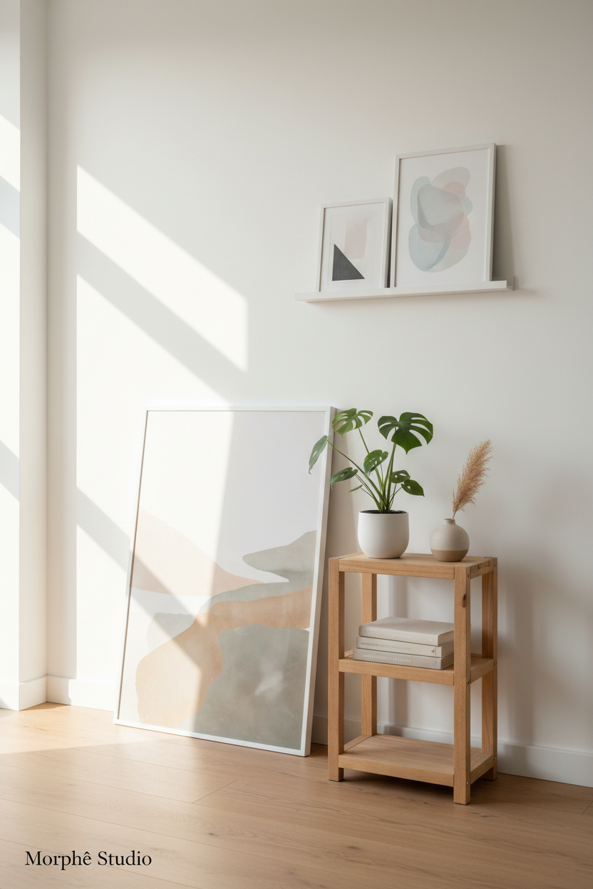 Decorating a rental apartment with printable posters — damage-free wall art ideas by Morphē Studio
