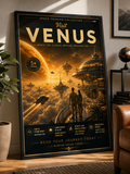 Above the Clouds – Cinematic Space Tourism Poster | Framed Wall Art Mockup | Morphē Studio