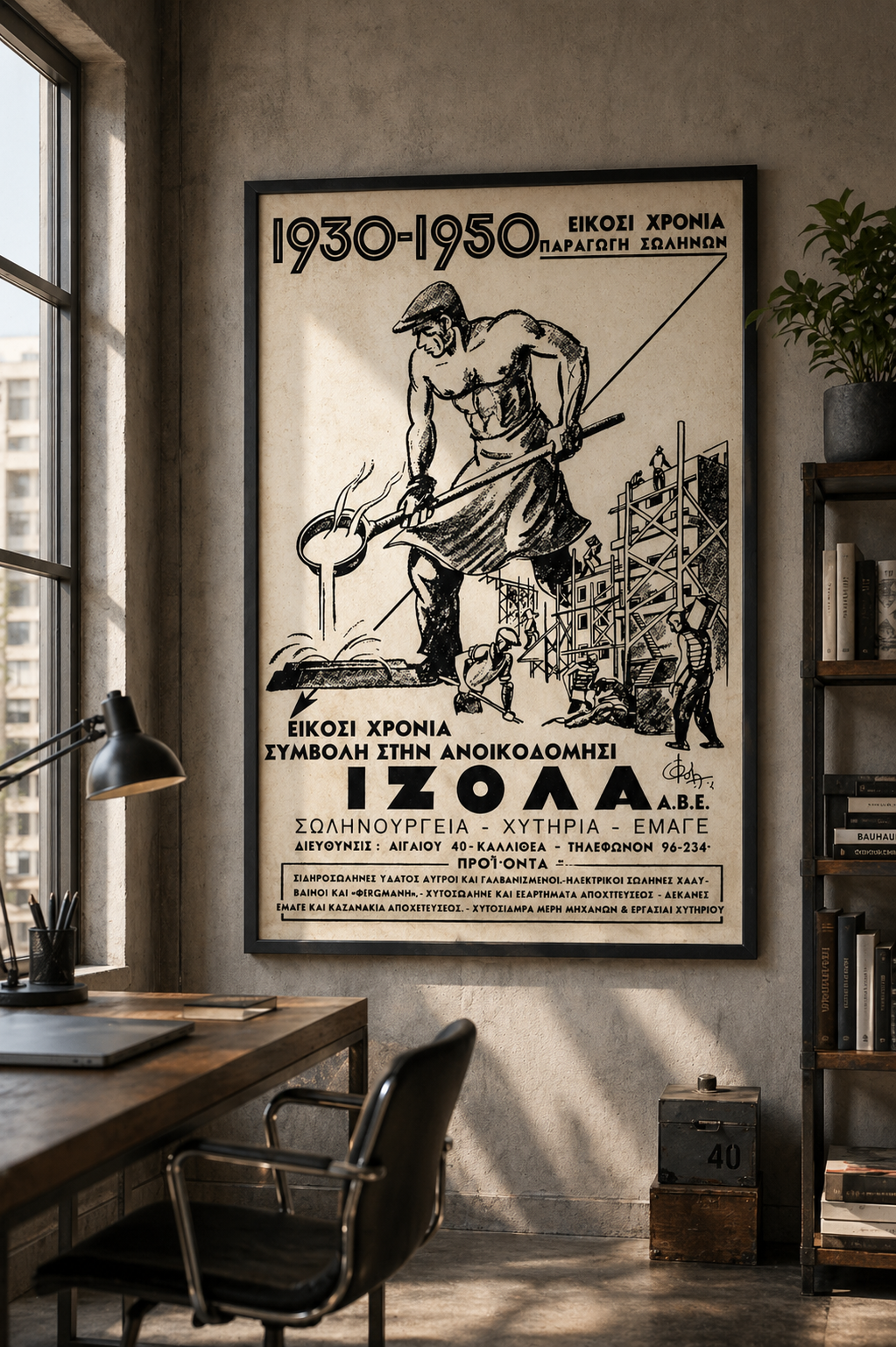 IZOLA Greek Vintage Ad Poster - Printable Wall Art