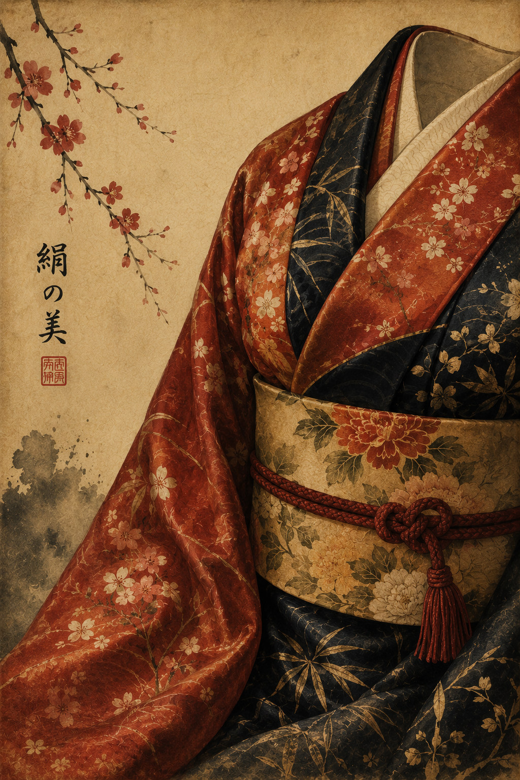Kimono Silk – Japanese Kimono Art Poster, Printable Wall Art | Morphē Studio