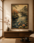 Koi Serenity Japanese Art Print – Framed Wall Art Mockup | Morphē Studio