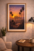 Los Angeles vintage travel poster printable wall art instant download