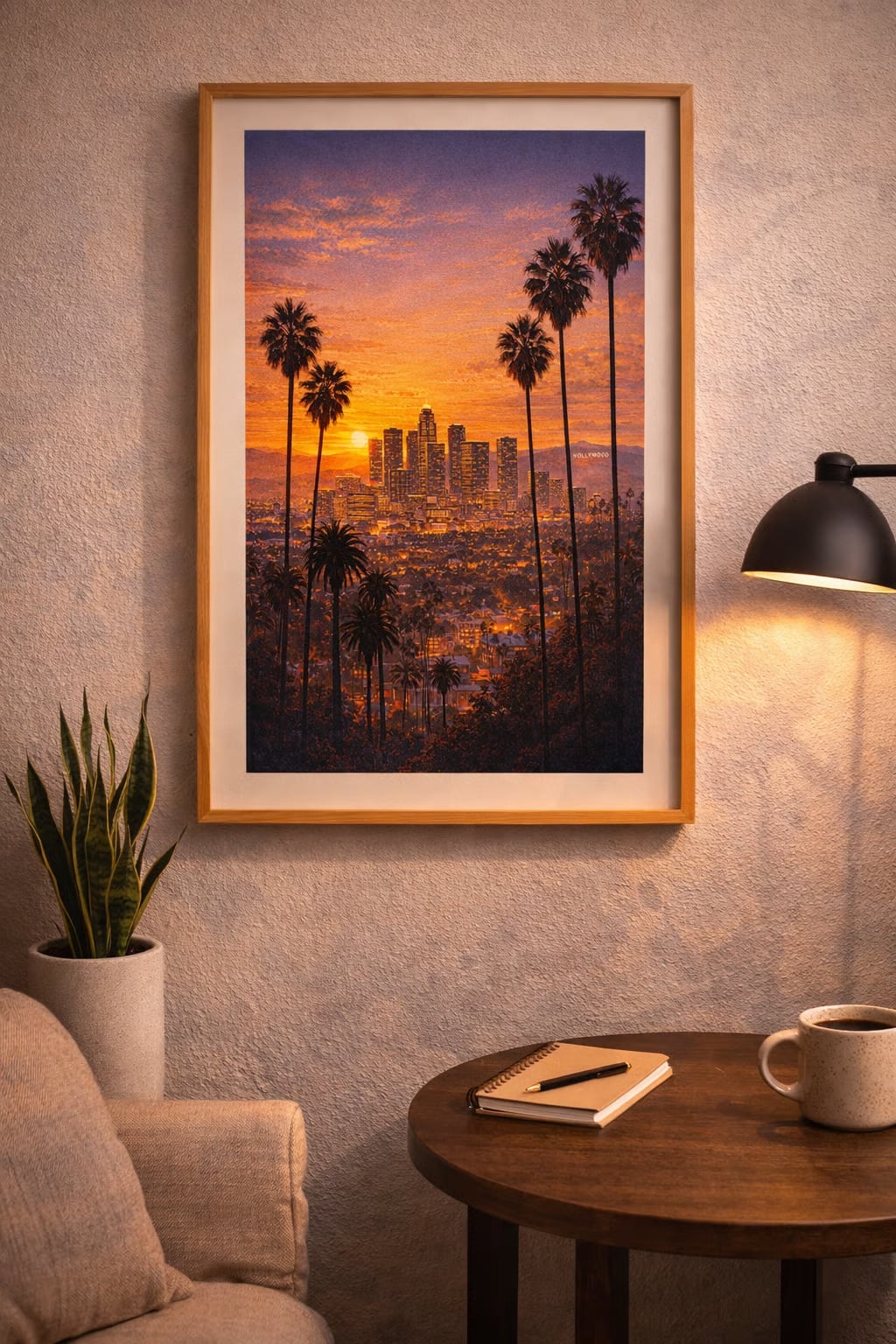 Los Angeles vintage travel poster printable wall art instant download