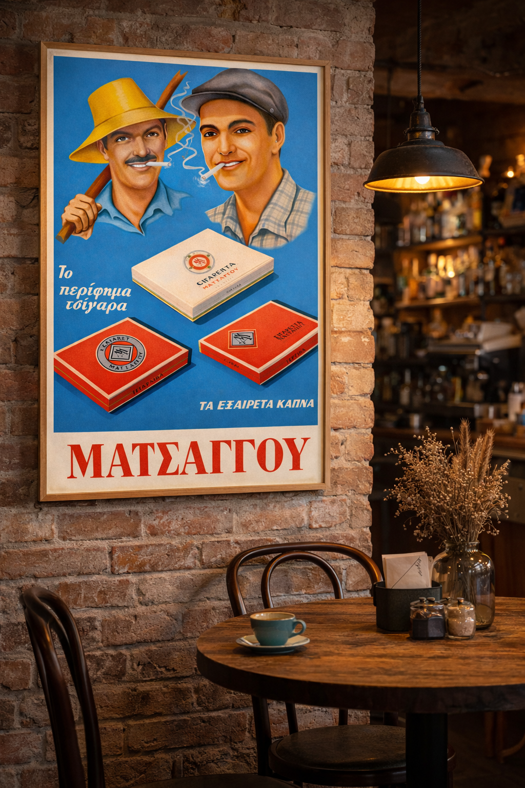 Matsaggou cigarettes Greek vintage advertisement retro print instant download