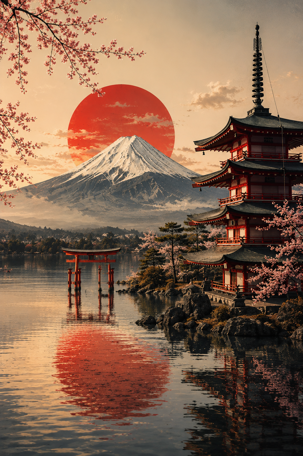 Sacred Fuji – Mount Fuji Japanese Art Poster, Printable Wall Art | Morphē Studio