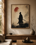 Samurai Shadow Japanese Art Print – Framed Wall Art Mockup | Morphē Studio
