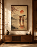 Silent Torii Japanese Art Print – Framed Wall Art Mockup | Morphē Studio
