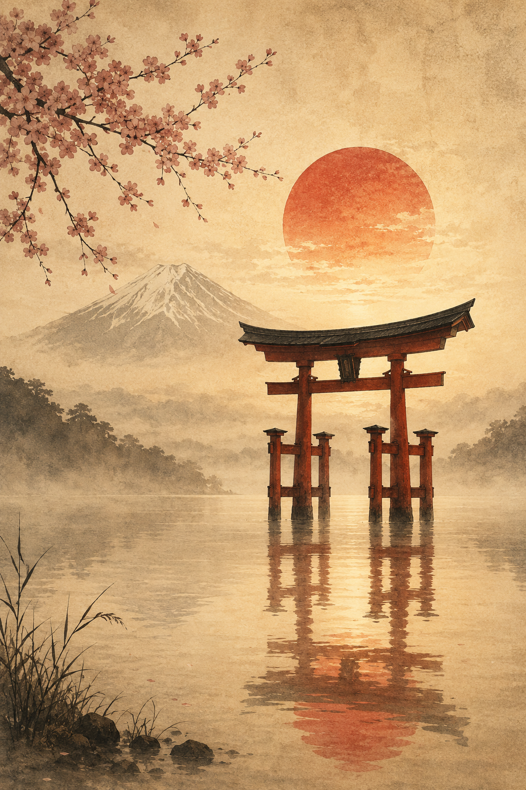 Silent Torii – Japanese Torii Gate Art Poster, Printable Wall Art | Morphē Studio