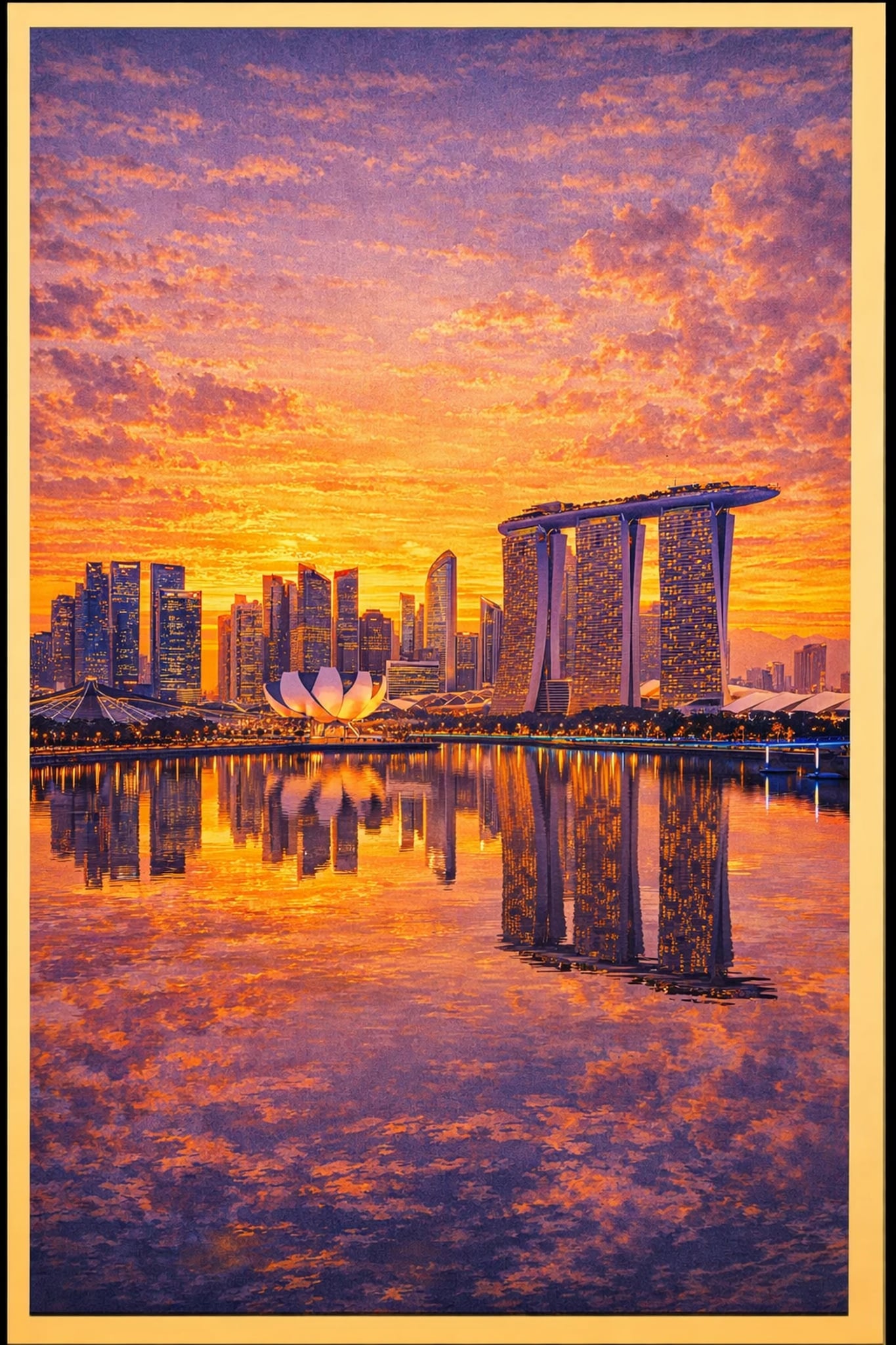 Singapore vintage travel poster printable wall art instant download