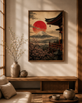 Temple of Tranquility Japanese Art Print – Framed Wall Art Mockup | Morphē Studio