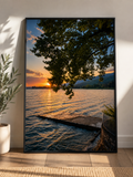 Tranquility at Lake Trichonida cinematic poster in a modern interior frame – Morphē Studio wall art print