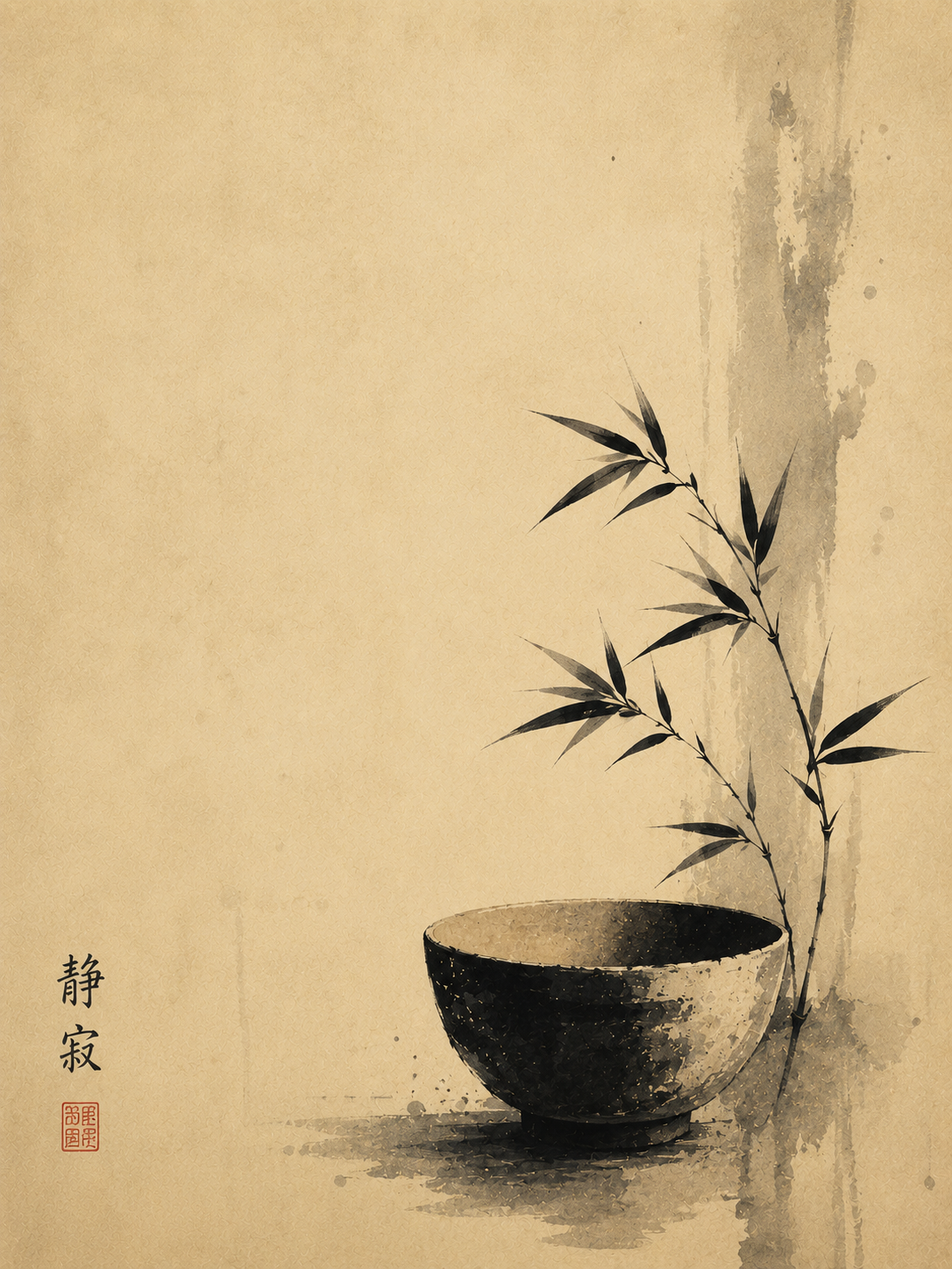 Zen Bowl – Japanese Zen Art Poster, Printable Wall Art | Morphē Studio
