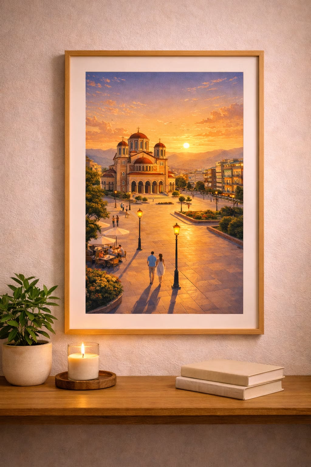 Agrinio vintage Greek city poster wall art instant download