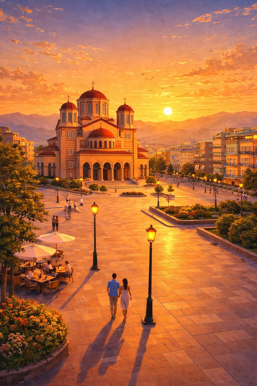 Agrinio vintage Greek city poster wall art instant download