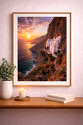 Amorgos cinematic poster Greek island wall art instant download