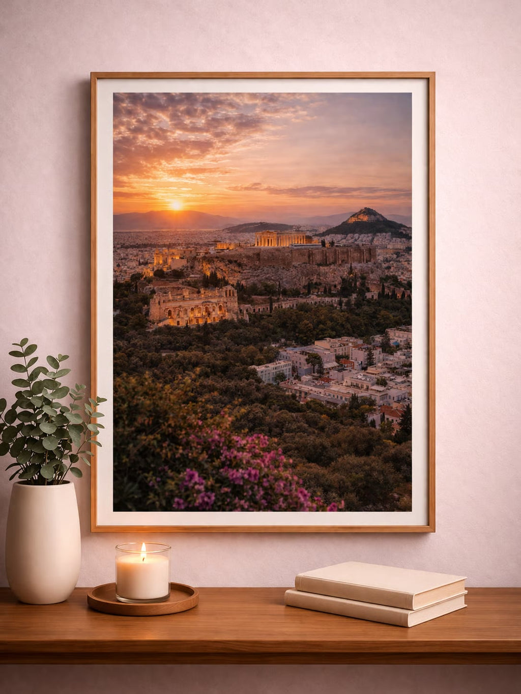 Athens Acropolis cinematic poster – printable wall art, high resolution 300 DPI