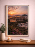 Athens Acropolis cinematic poster – printable wall art, high resolution 300 DPI