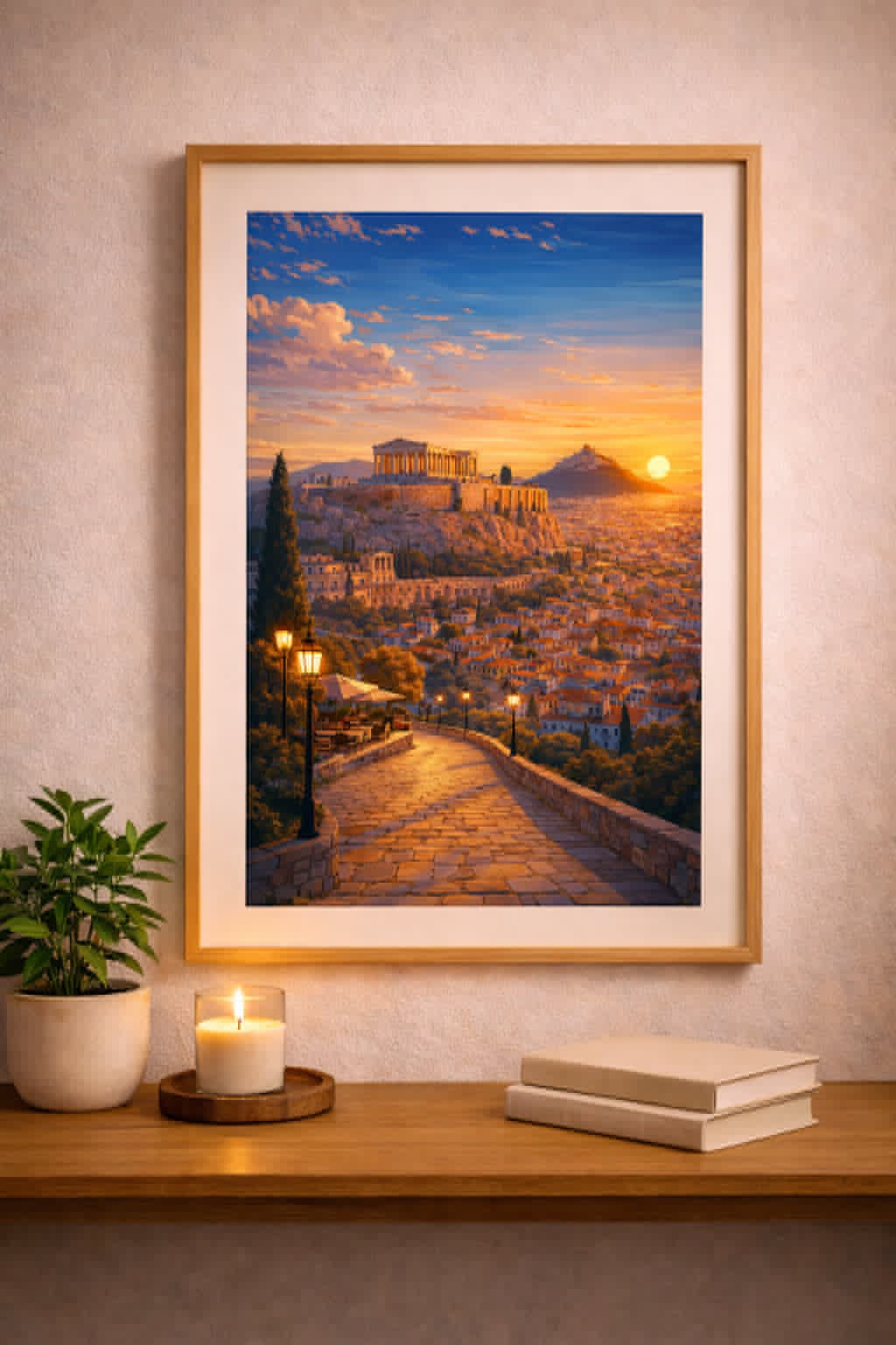 Athens vintage Greek city poster wall art instant download