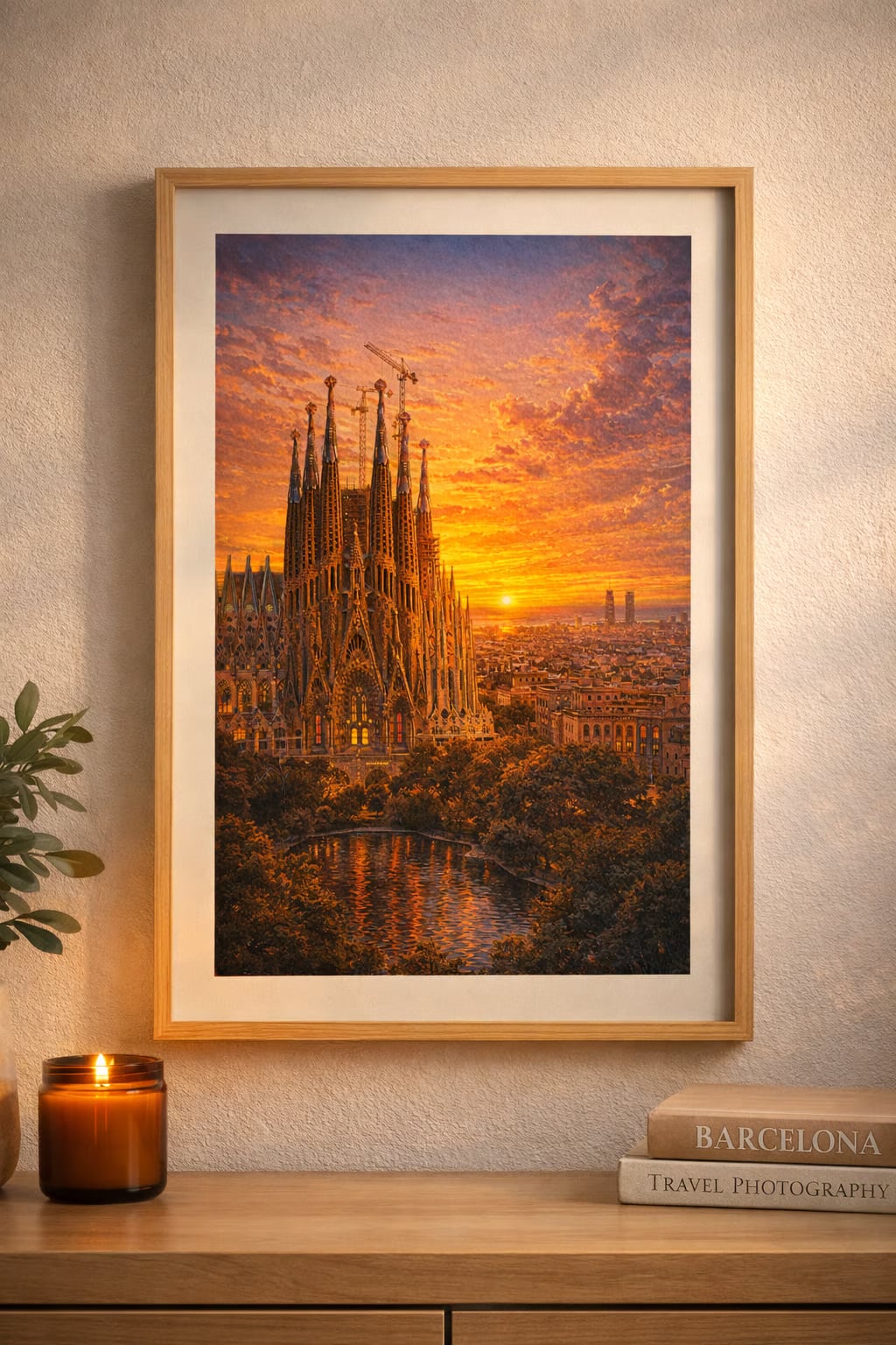 Barcelona vintage travel poster printable wall art instant download