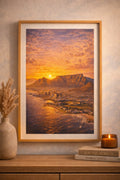 Cape Town vintage travel poster printable wall art instant download