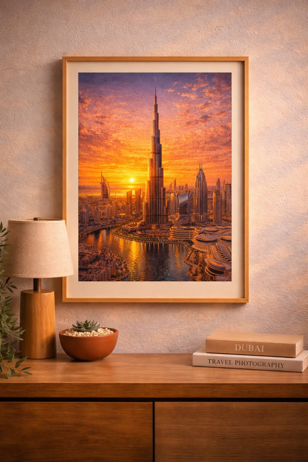 Dubai vintage travel poster printable wall art instant download