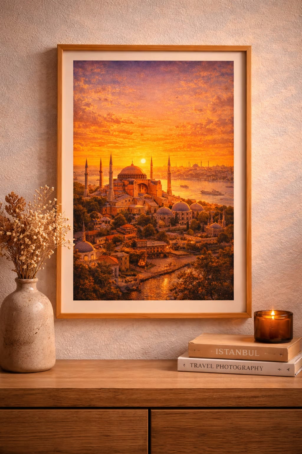 Istanbul vintage travel poster printable wall art instant download