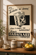 Loumidis Greek Coffee Vintage Ad – Printable Wall Art Poster by Morphē Studio