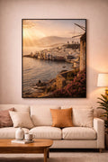 Mykonos poster print – printable wall art with Cycladic architecture and deep blue Aegean waters