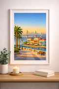 Patras vintage Greek city poster wall art instant download