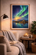 Reykjavik vintage travel poster printable wall art instant download