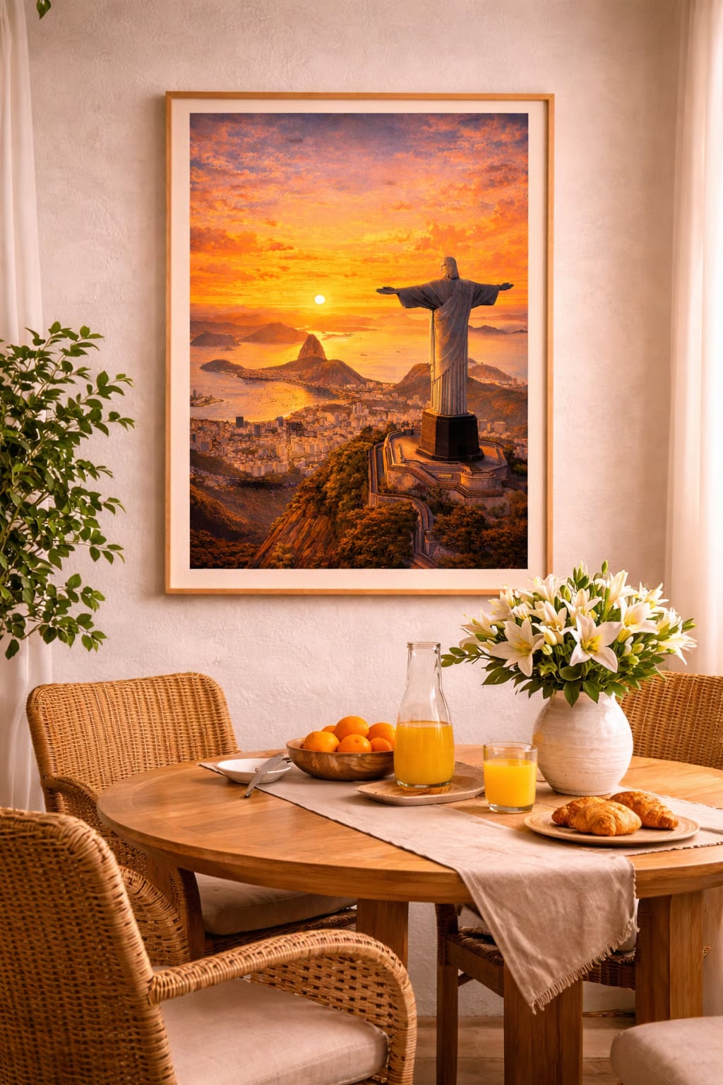 Rio de Janeiro vintage travel poster printable wall art instant download