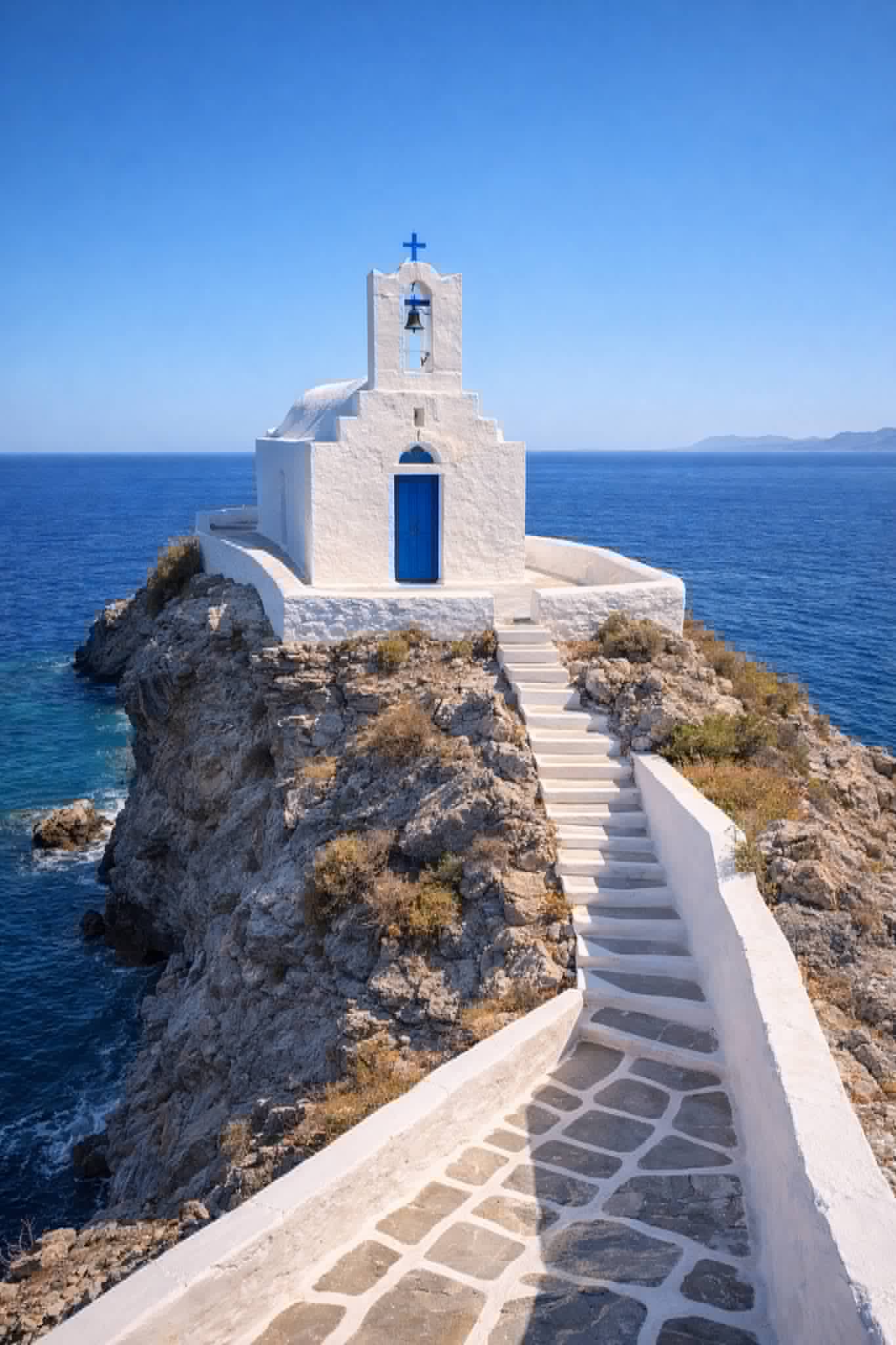 Sifnos Greece poster print – printable wall art with traditional Cycladic architecture and golden sunset light