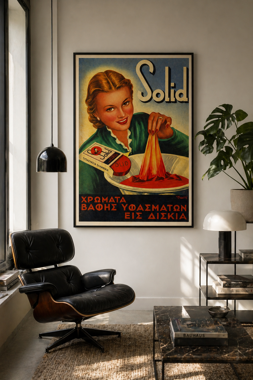 Solid Fabric Dye Colors Greek Vintage Ad Poster - Printable Wall Art