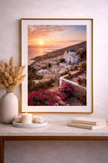 Tinos Cinematic Poster mockup – framed printable wall art displayed in a modern interior, Morphē Studio
