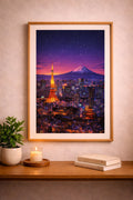 Tokyo vintage travel poster printable wall art instant download